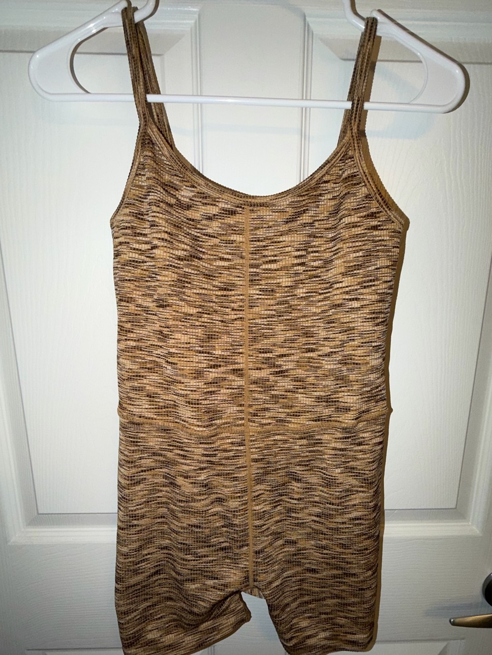 🤎All in motion: Women’s Sleeveless One-Piece Romper in Brown Heather | Medium 🤎